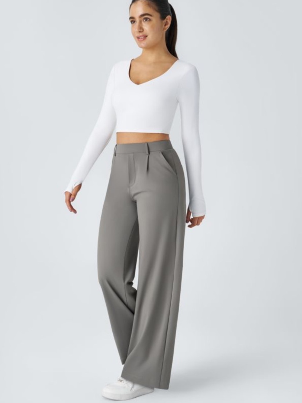 NWT Halara Flex Day Stretch High Waisted Wide Leg Work Pants Business Dress pant